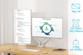 Freelift Dual Monitor Desk Mount for 13'' to 34'' Monitors MUA8014W