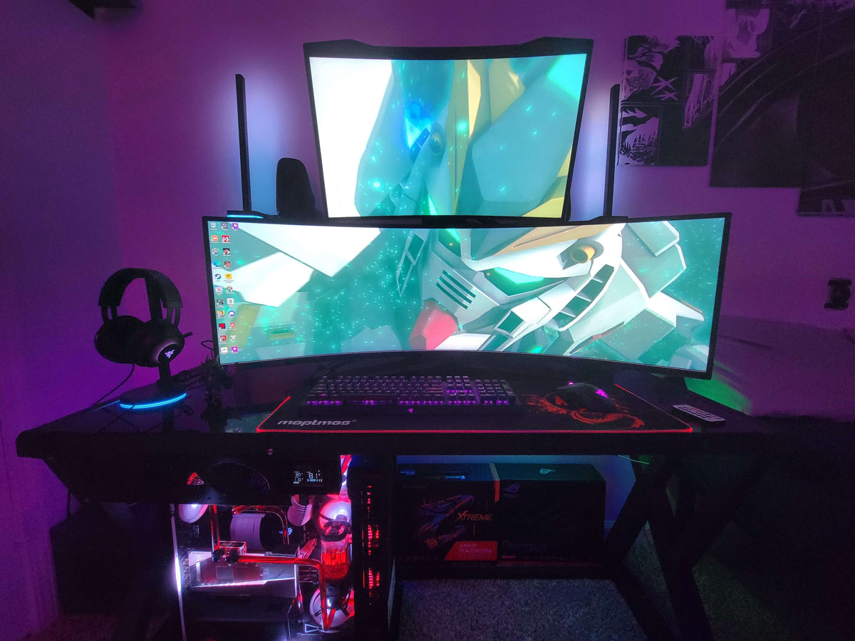dual monitor mount stacking mode
