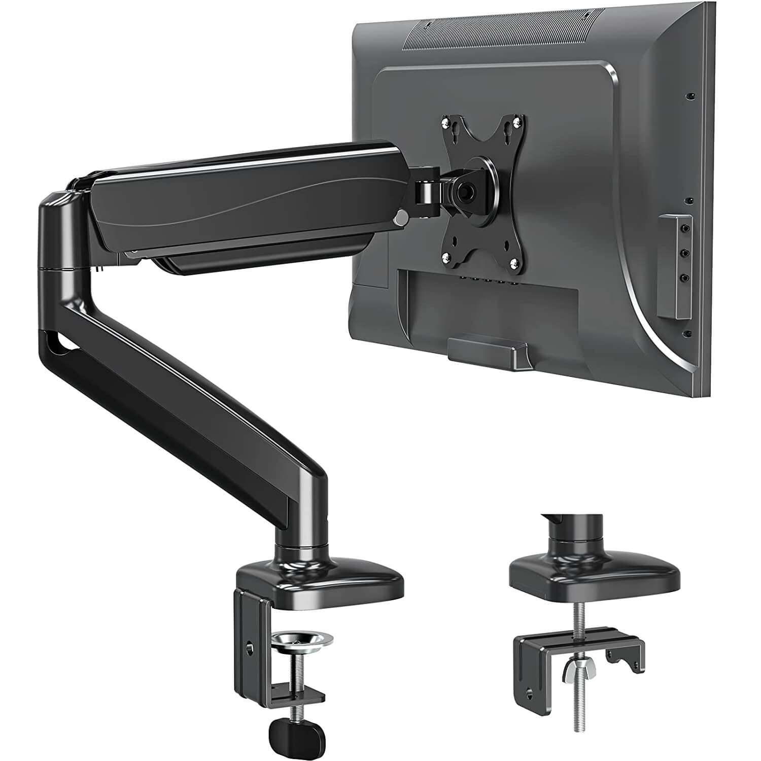 single monitor arm black