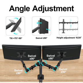 full motion monitor desk stand for optimal viewing