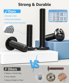 MOUNTUP Universal TV Mounting Hardware Screw Kit with Box - M4 M6 M8 Screws, Spacers & Washers for Most LED LCD OLED 4K TVs, Replacement Screws for TVs/Monitor Mounting, MU9041