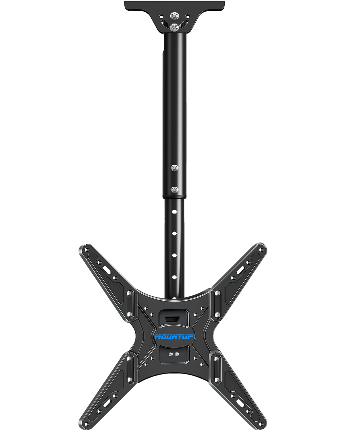 MOUNTUP Outdoor Ceiling TV Mount for 26"-65" TVs, Waterproof & Rustproof Outside Ceiling Mount with Stainless Steel Hardware, Heavy Duty 99lbs Full Motion Bracket for Patio/Gazebo, Max VESA 400x400m