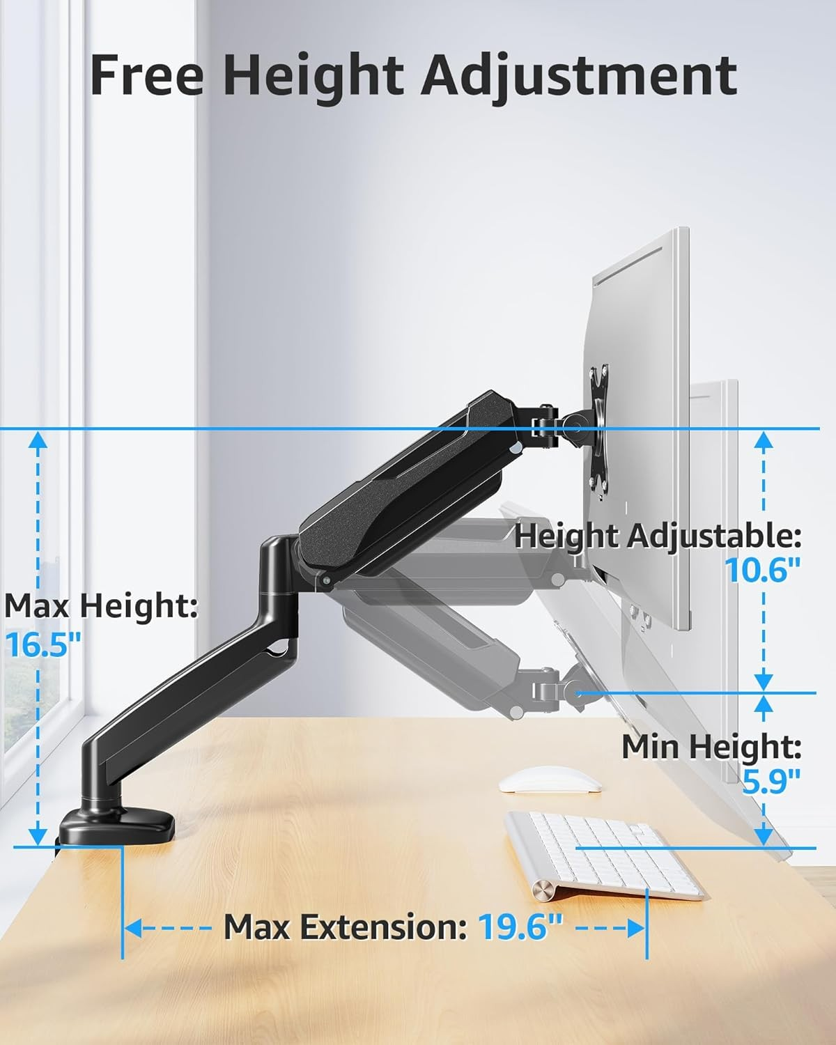 View Free Single Monitor Desk Mount for 13''-32'' Monitors VF0004