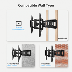 Full Motion TV Wall Mount for 42''-82'' TVs MU0028-B2